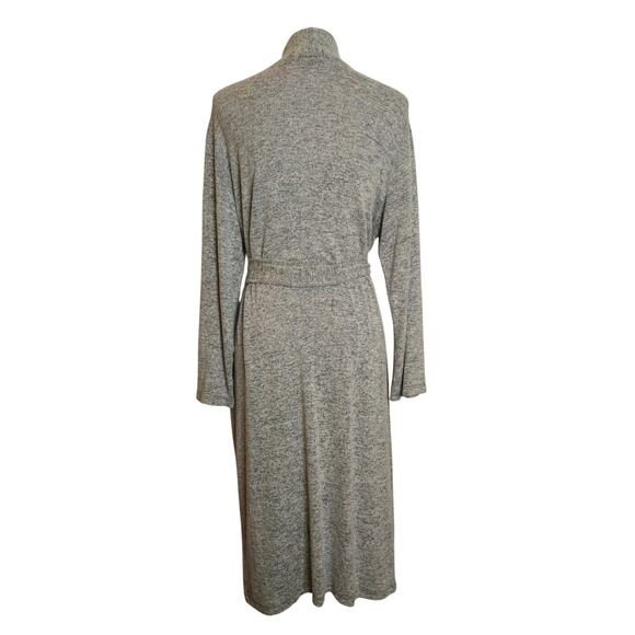 Natori Heather Gray Soft Stretch Knit Robe Size S Loungewear Sleep Bath Comfy - Picture 2 of 11